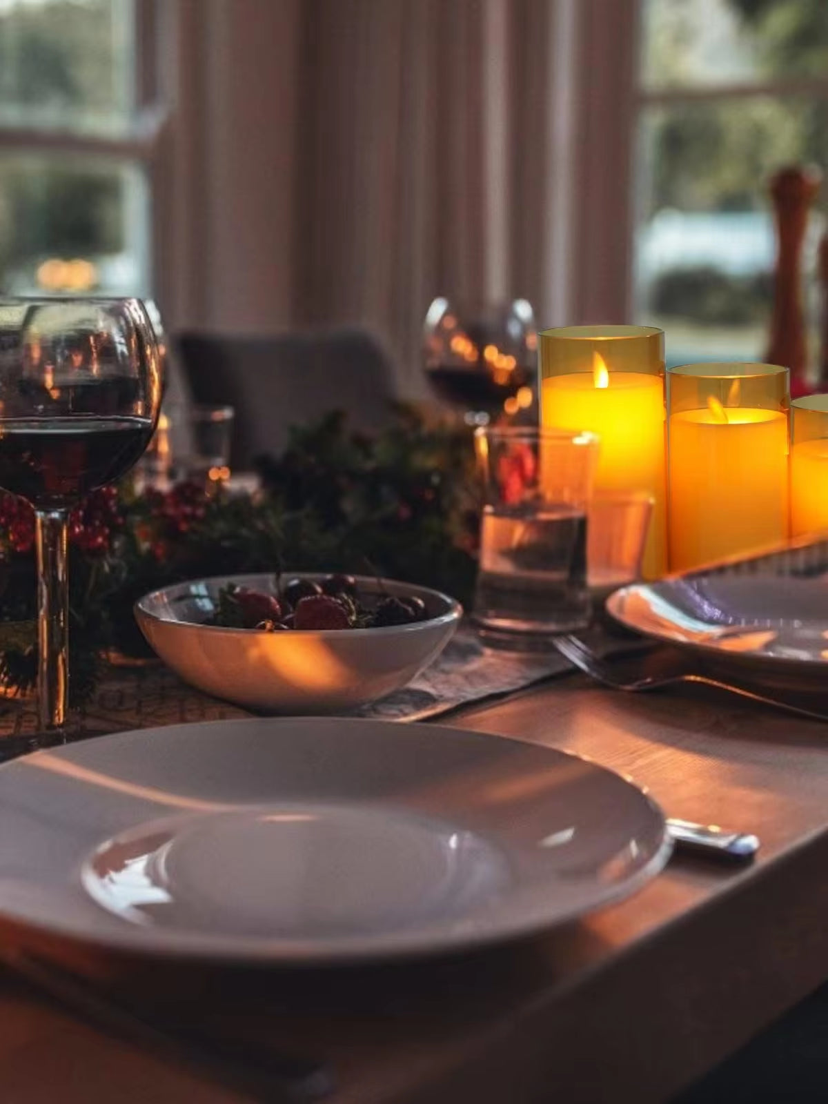 24Pcs/Set Flameless LED Candle Creative Wishing Led Tea Light Warm White Flameless Candle Halloween Christmas Decor Candle Light