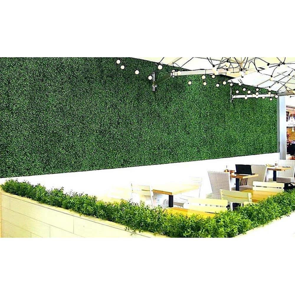 20 In. H X 20 In. W Gorgeoushome Artificial Boxwood Hedge Greenery Panels,Milan (12-Pc)